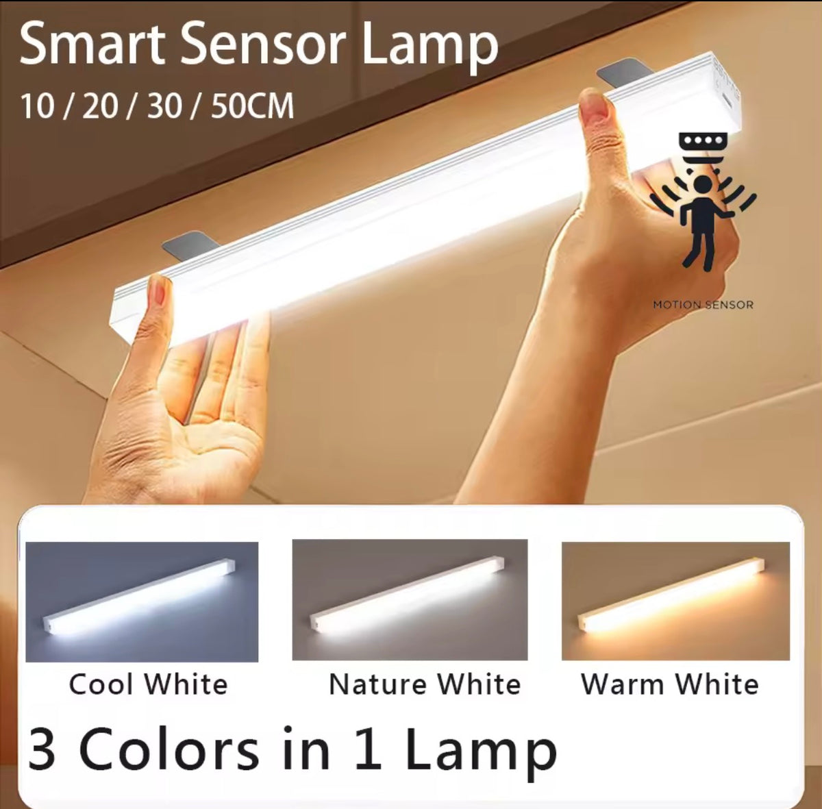 Smart Motion Sensor LED Light – 3 Colour Modes