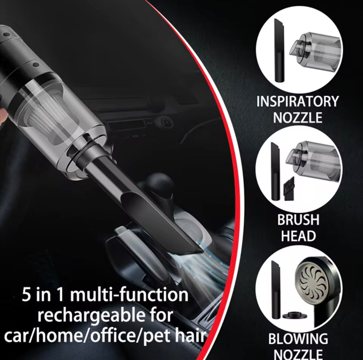 Rechargeable Mini Handheld Vacuum – Car & Home Cleaner